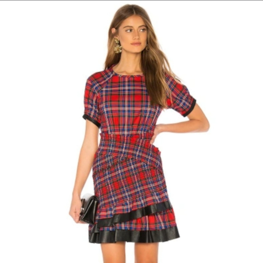 Plaid Mini Dress Tanya Taylor Size 6